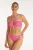 ten Cate Beach TC WOW voorgevormde strapless bandeau bikinitop met textuur roze