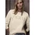 Street One Dames Sweatshirt met tekst in Beige
