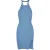 Urban Classics Dames/Dames Ribgebreide Halter Hals Jurk (Horizon Blauw)