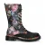 Laura Vita Incaso-18 Zwarte Bloemen Dames Gothic Victoriaanse Leren Hoge Laarzen