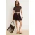 TRENDYOLMİLLA Dames Bruin Effen Kort / Mini Skater Rokken
