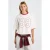 America Today oversized T-shirt met print – ecru/rood
