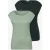 Street One Dames Basic shirts in een 2-pack in Multicolour|Groen