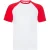 Fruit of the Loom Heren Valueweight Baseball T-shirt (Wit/rood)