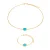 Ketting en armband van turquoise steen voor dames Sloya Hexalia