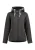 Dreimaster Gebreide fleece jas Dames grijs melange