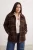 TRENDYOLMİLLA Dames Bruin Geruit Lang Oversized Grote maten Jassen
