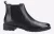 Hush Puppies Sammie Leren Dames Zwarte Platte Chelsea Laarzen