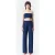 Marcell von Berlin Cropped Bustier Top Twilight Blue
