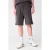 Shoeby regular waist casual short antraciet met textuur
