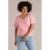 Yest Curve T-shirt gebreid lichtroze