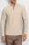 OLYMP Casual Half-Zip Sweater lichtbeige, Gestructureerd
