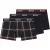 Boss Heren Bodywear Logo Boxershorts (Set van 3) (Zwart, Zwart)