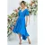 Asymmetrische plissé midi jurk van chiffon dames Goddiva
