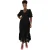 Maya Deluxe Dames/Dames 3/4 Mouw Midi Dress (Zwart)