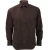 Russell Collectie Heren Lange Mouwen Gemakkelijk Onderhoud Aangepast Shirt (Chocolade)