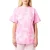 Hugo T-shirt met ronde hals en tie-dye-print voor dames (Medium Roze)