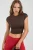 Ronde Hals Effen Cropped T-Shirt