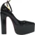 Valentino Garavani Tan-Go 165 Plateau Pumps in Zwart Glanzend Leer