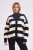 Gestreept oversized vest met knoopsluiting