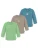 normani Shirt ‘Taupo’  donkerbeige / cyaan blauw / lichtgroen / wit
