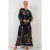 Geprinte V-hals Maxi-jurk