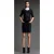Rekbare Jersey Top met Nepleren Detail