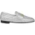 Moschino Laminated Nappa Leather Loafers Silver