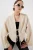 Viscose Blend V-Hals Langere Mouwen Kimono met Binding Detail