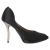 Lanvin Pumps met spitse neus en plateauzool in zwart satijn