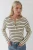 Gestreepte Button-Kraag T-Shirt