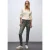 Street One Dames Slim Fit gecoate broek in Groen
