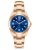 Rhodenwald & Söhne Analoog horloge  donkerblauw / rose-goud