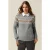 Oltre Mixed Wool Jacquard Sweater With Appliqués Grey