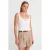 Getailleerde Cropped Mouwloze Blouse met Strikvoorkant