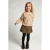 LOOXS little korte spijkerrok met panterprint – beige