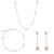 Orphelia ‘Aurelie’ Dames 925 Sterling Zilveren Set: Ketting + Armband + Oorbellen – Zilver/Roze SET-7385
