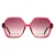Polar Square Dames Transparant Roze Roze Gradiënt Gepolariseerd Goud 135
