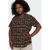 ONLY CARMAKOMA top CARVICA met paisley print zwart/bruin