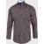 Blue Industry Bruin blauw stippenprint overhemd |