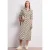 Midi-jurk met knopen en stippenpatroon