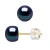 Oorbellen Studs 6-7mm gekweekte parels Black Captive White Gold