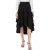 Moschino Crepe Midi Skirt With Ruffles Black