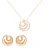 Orphelia ‘Elaine’ Dames 925 Sterling Zilveren Set: Ketting-Hangar + Oorbellen – Roze SET-7084/1