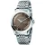 Gucci G-Timeless herenhorloge YA126406 met bruine wijzerplaat en zilveren armband