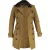 Burberry Brit Lange Trenchcoat met Schapenvachtkraag in Olijfgroene Katoen
