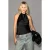 Satijnen halterblouse met drapering