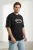 TRENDYOL MAN Jongens Zwart Slogan Kort Oversized Grote maten T-shirts