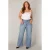 Base Level Curvy high waist wide leg jeans light blue denim