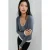 Contrast Bindende Lange Mouwen Blouse
